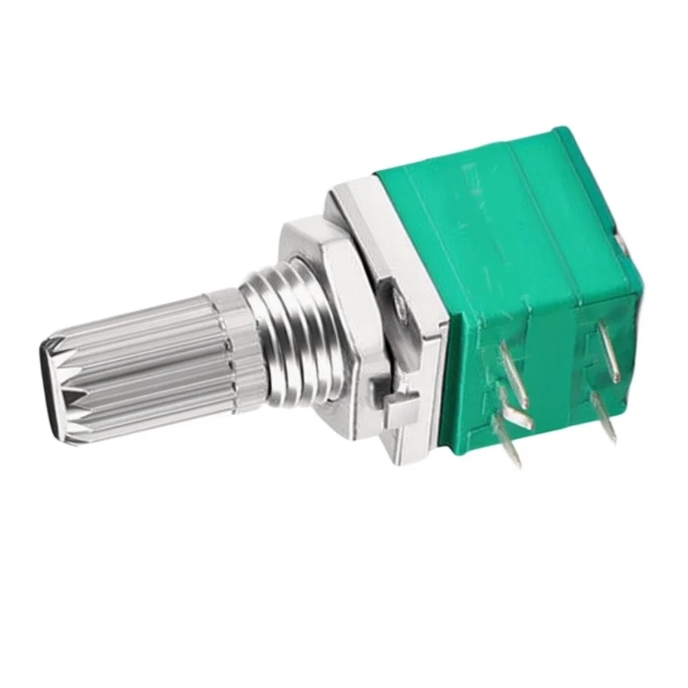 5PCS RV097NS 5-Pin Sealed Potentiometer with Switch B1K for 5k 10K 20K 50K 100K 500K Linear Taper for Audio Applications