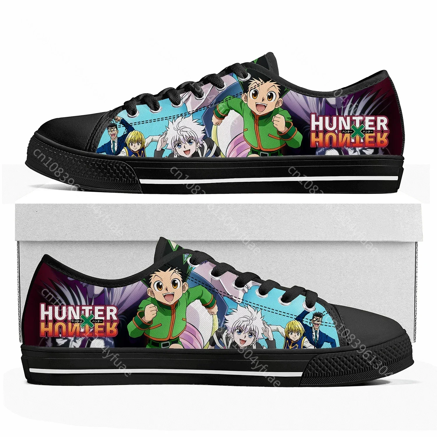 Hunter X Hunter Low Top Sneakers Womens Mens L Lawliet High Quality Canvas Sneaker Casual Anime Cartoon Customize Shoes