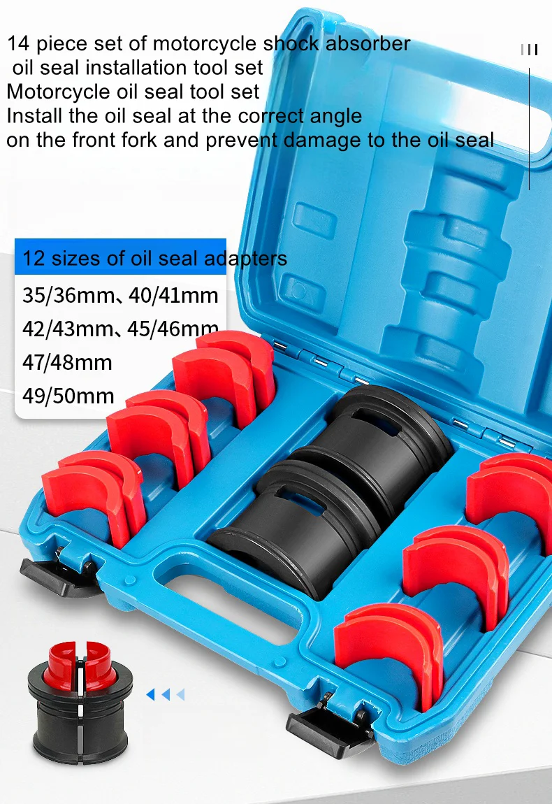 

Motorcycle Shock Absorber Oil Seal Installation Tool Universal Front Fork Seal Driver Oil Seal Replacement Removal Tool