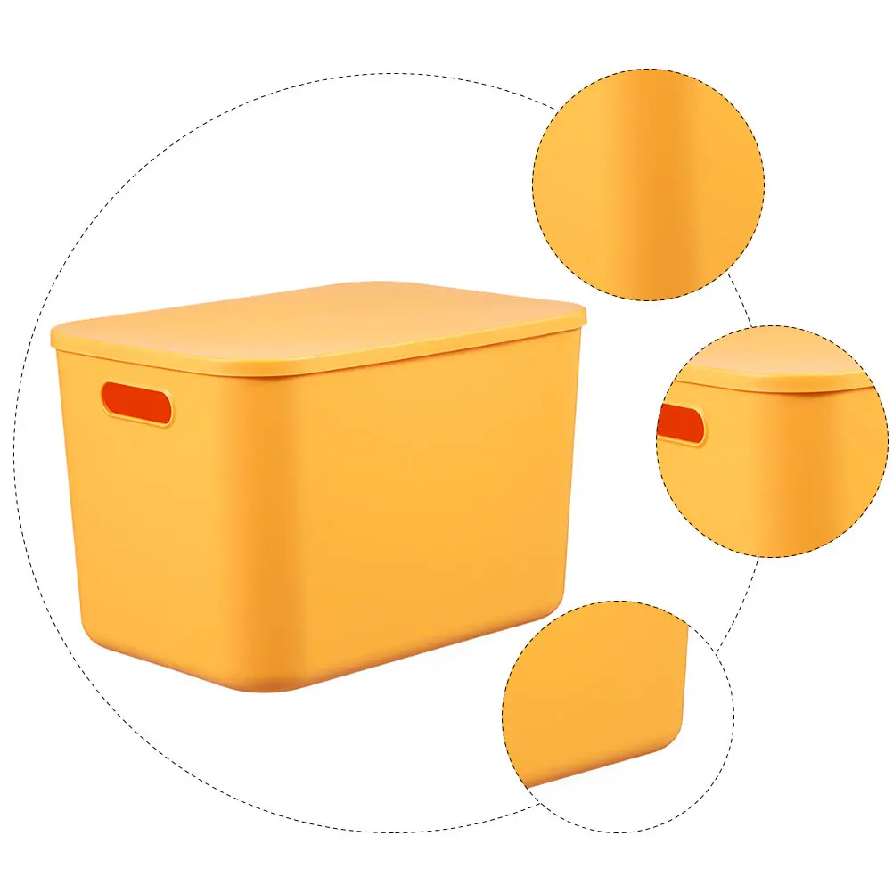 

Plastic Snacks Storage Basket Household Stackable Desktop Organizing Box Dustproof Multi-Function Tabletop Finishing Container