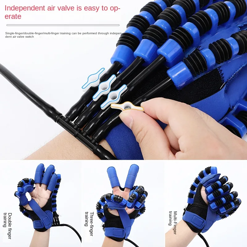 Hand Rehabilitation Robot Gloves Hemiplegia Aids Stroke Physiotherapy Tools Finger Trainer Physical Therapy for Child Adult