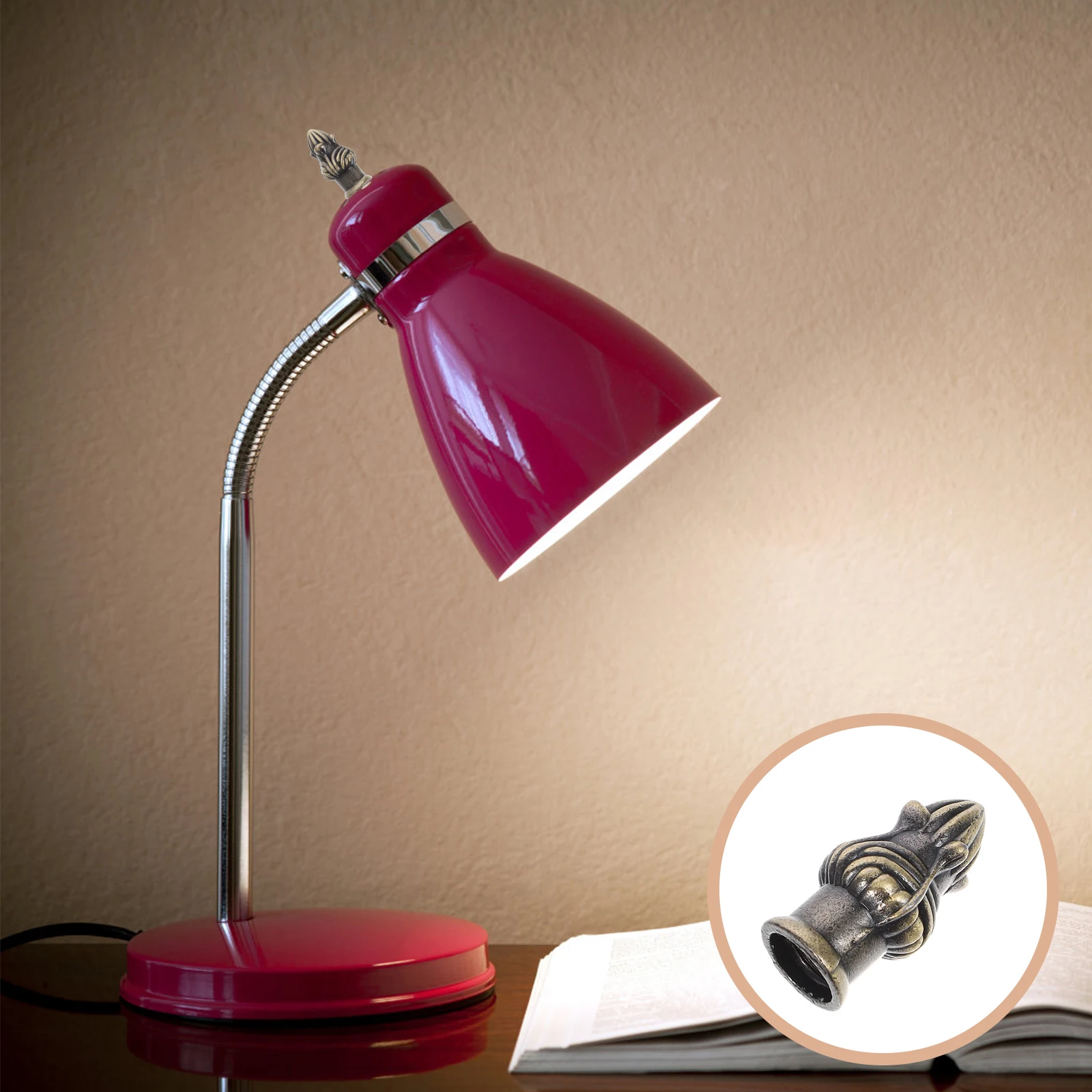 

6pcs Metal Finial Caps Knobs Tall Retro Iron Lampshade Decor For Desk Floor Lampshade Finial Decor Lamps Bronze Finish Finials