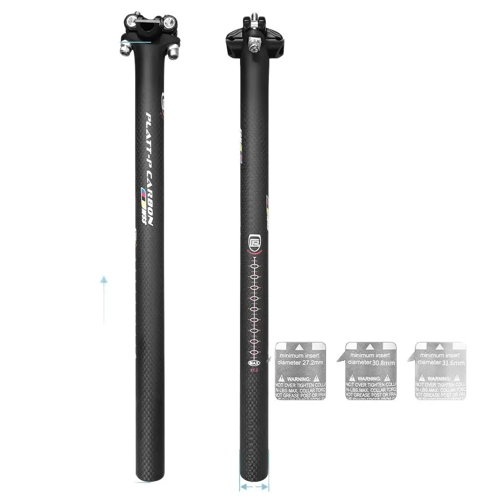 Carbon Mtb Seatpost 27.2/30.8/31.6mm Matte Black Road Bike Carbon Seat Post 350/400mm Seat Tube 260g Carbon Bicylce Seatpost