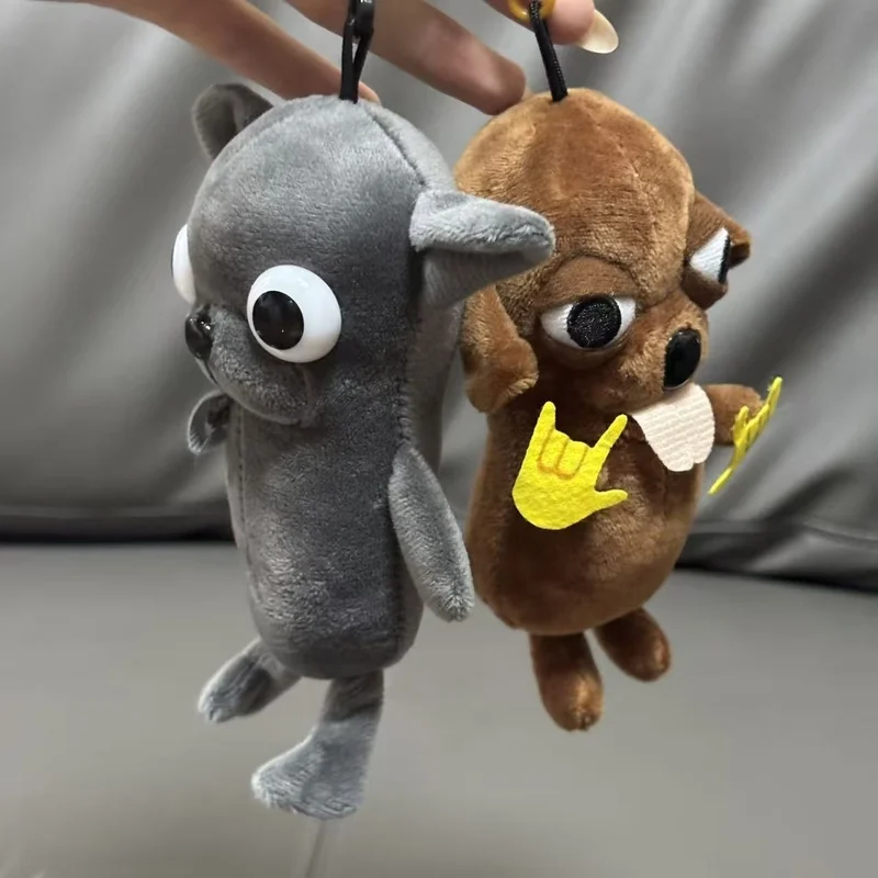 Lindo y Adorable cachorro de Chihuahua colgante de felpa feo y lindo perro creativo mochila de juguete de peluche llavero de felpa abstracto regalo