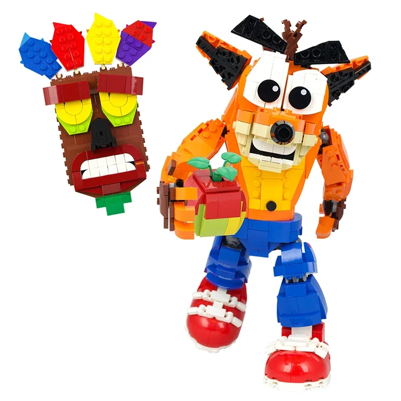 MOC Crashed Bandicoots Monster Building Block Set Game Main Character Bag Beaver Bricks Toys Children Gifts(1027 PCS)