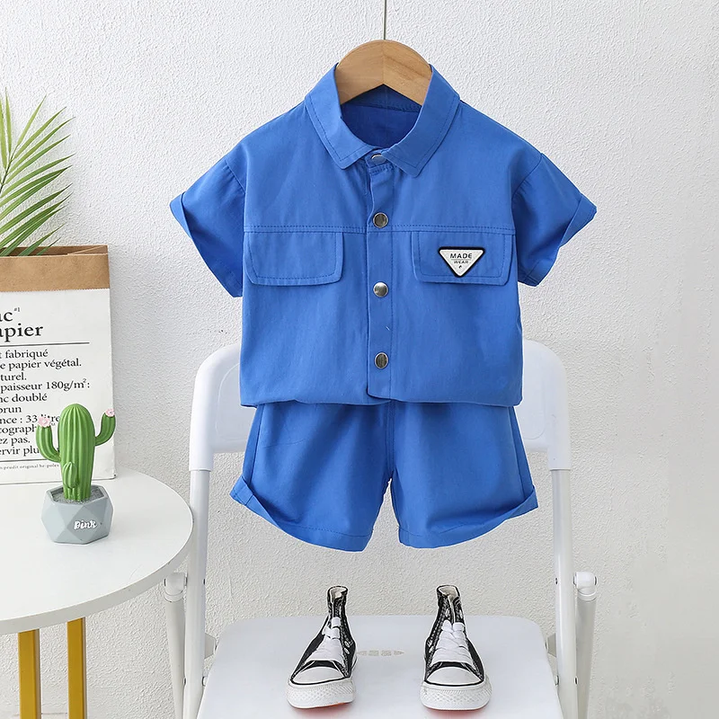 New Summer Baby Clothes Suit Crianças Meninos Shorts Camisa 2 Pçs/Sets Toddler Sports Outfits Infantil Traje Casual Crianças Treino