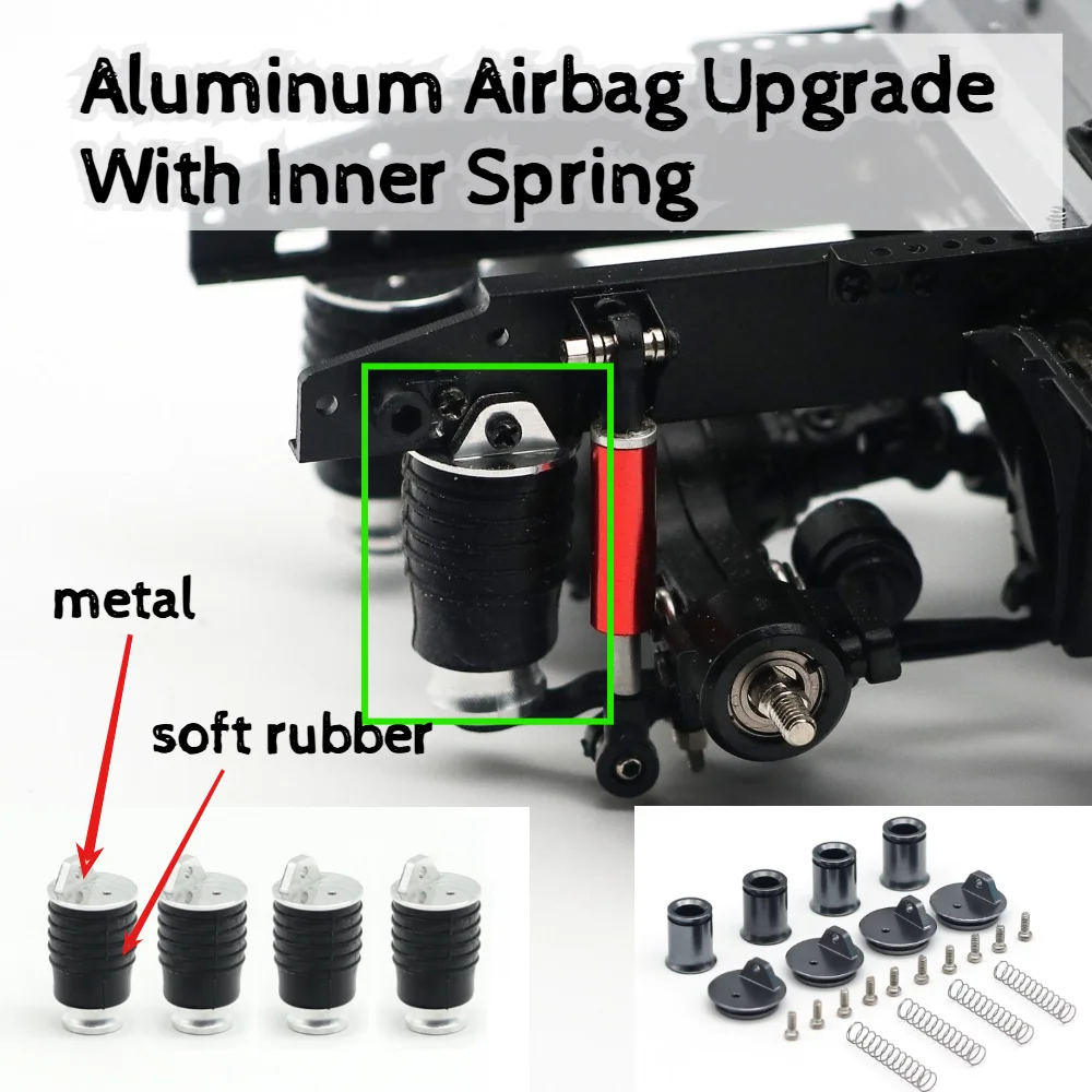 RC Truck Mod Accessory  for Orlandoo Hunter T01 LZ0050 Aluminum Airbag Upgrade With Inner Spring 1/32 Scale Scania Spare Part
