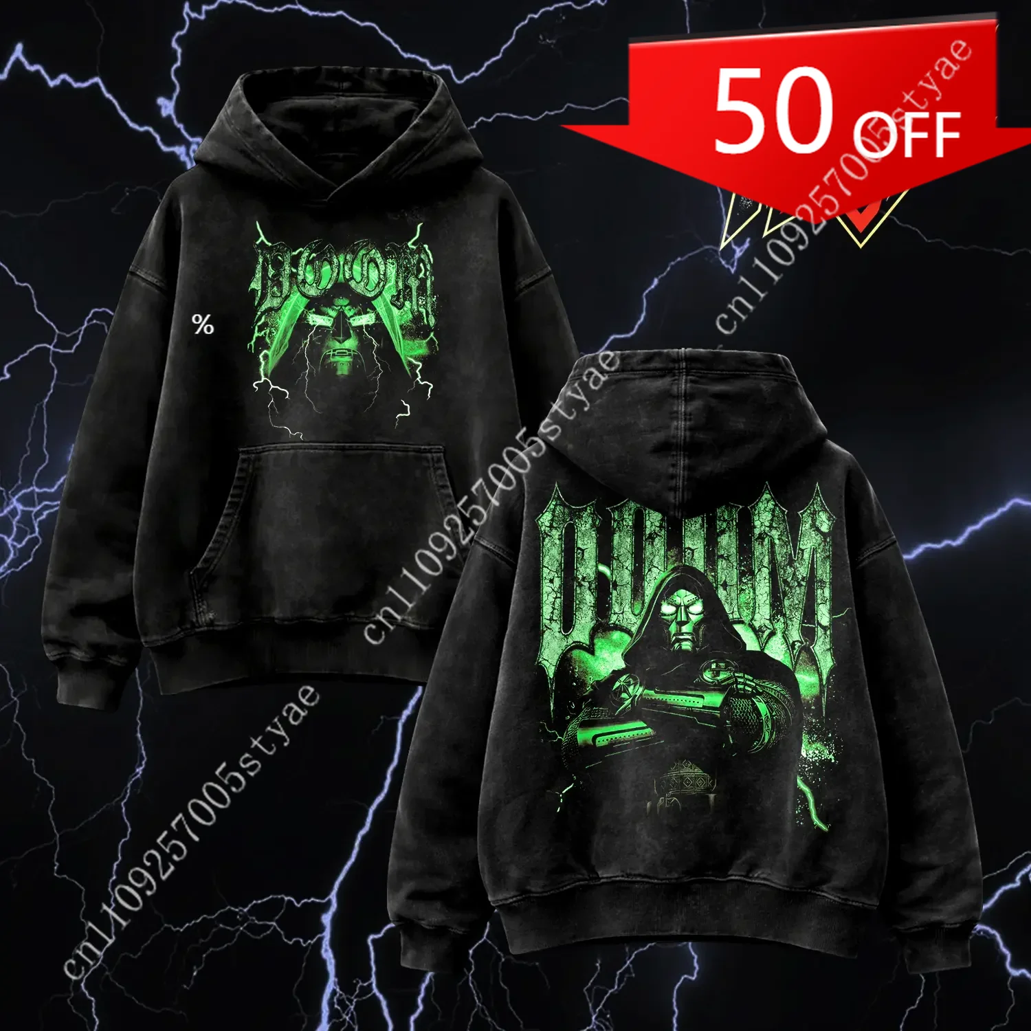 

Doctor Doom V2 Vintage Washed Graphic T Shirt, Dark Comic Villain Streetwear Tee, Retro Superhero Style Shirt for Men Women