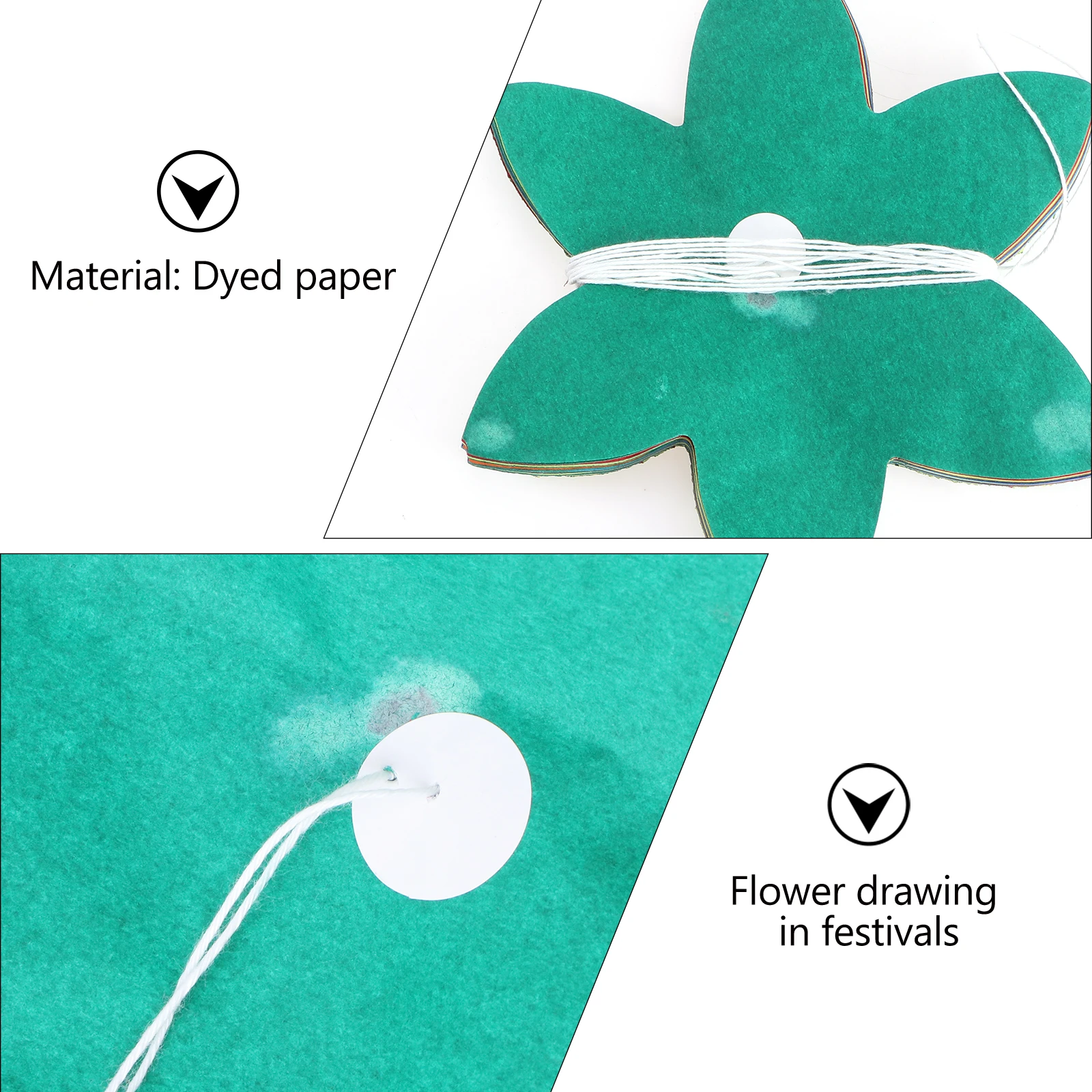 

2Pcs Hawaiian Latte Art Paper Flower Decor Artificial Banners Pendants Dyed Colorful Bride Solid HexagonalSummer Beach Party Fun