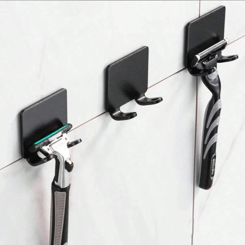 Duschrasiererhalter aus Edelstahl – selbstklebender wasserdichter Organizer – modernes, minimalistisches Design für Rasierer und Rasierer