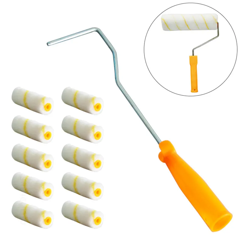 11pcs Paint Roller Kit: Get Professional-Looking Walls with 4 Inch Rollers & Covers, For Hotel/Restaurant/Commercial