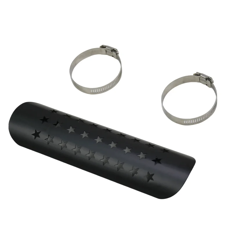 Motorcycle Chrome/Black Exhaust Heat Shields Heel Guard Cover Old School Chopper Cruiser