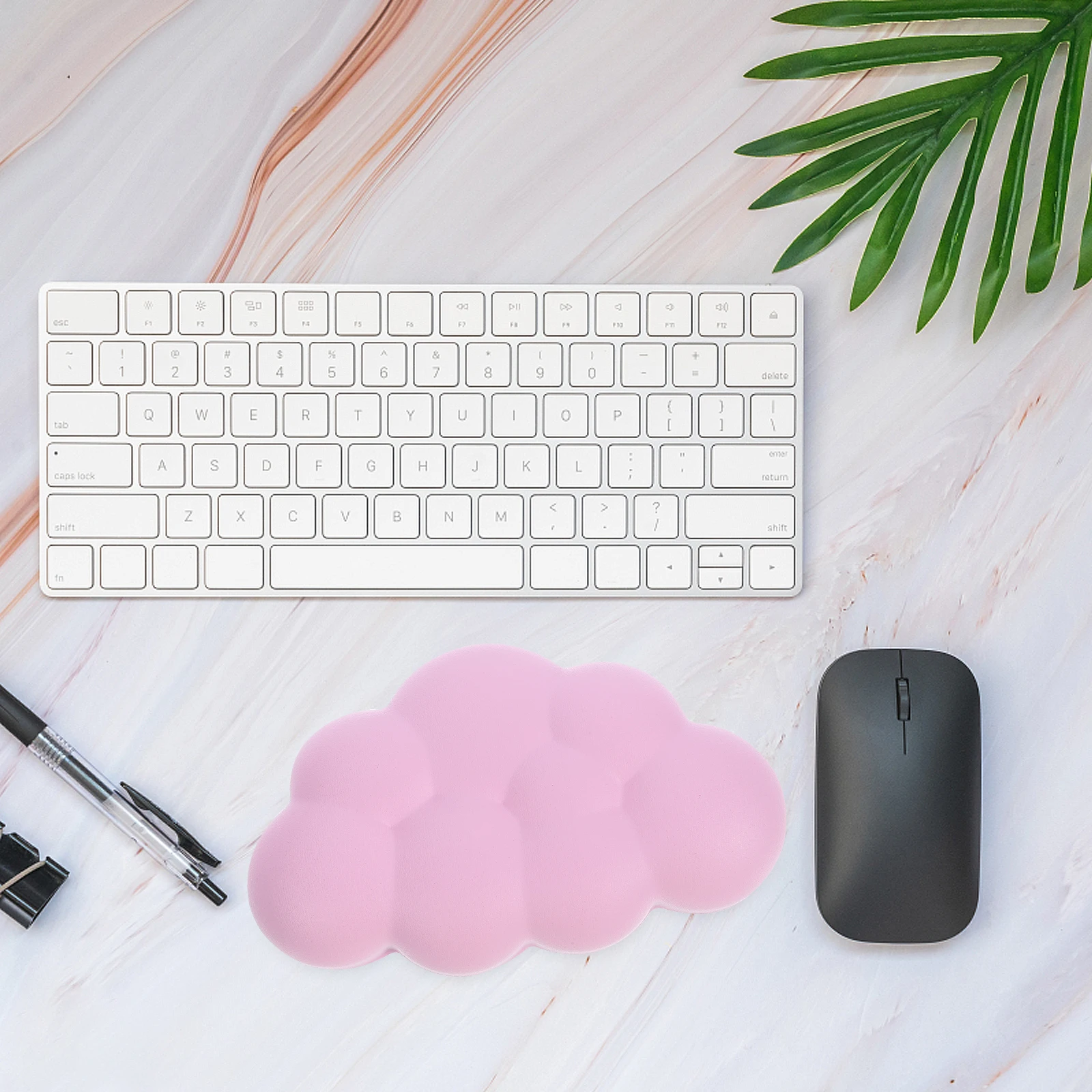 

2pcs Memory Foam Wrist Rest Mouse Hand Holder Ergonomic Keyboard Support Office Home Use Mousepad Wrist