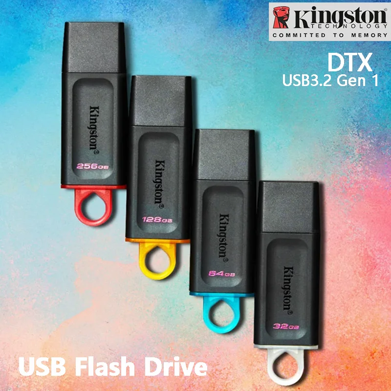 

USB-накопитель Kingston, 32 ГБ, 64 ГБ, 128 ГБ, 256 ГБ, USB 3.2 Gen 1, флэш-накопитель DTX для компьютера, оригинальный U-диск
