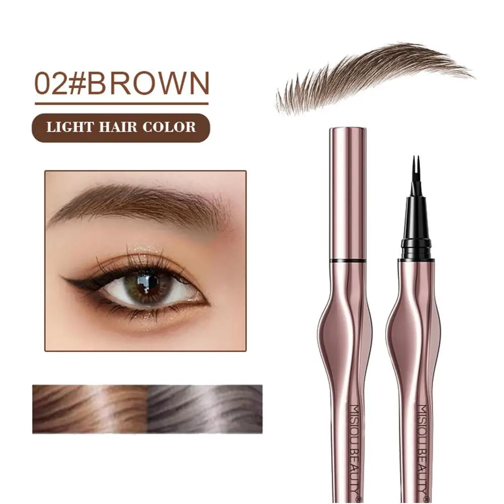 EyebloggPays l-Crayon à sourcils longue durée, facile à saisir, coréen, ver à soie couché, liquide fin, imperméable, maquillage de tatouage, B4l8, 2 points