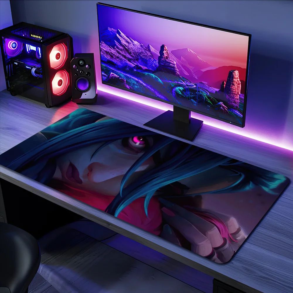 Cartoon A-Arcane 2 Vi J-Jinx Ekko Mousepad Keyboard Mats Office Large Mouse Mat Computer Game Big Anti-slip Rubber PC Mice Mat