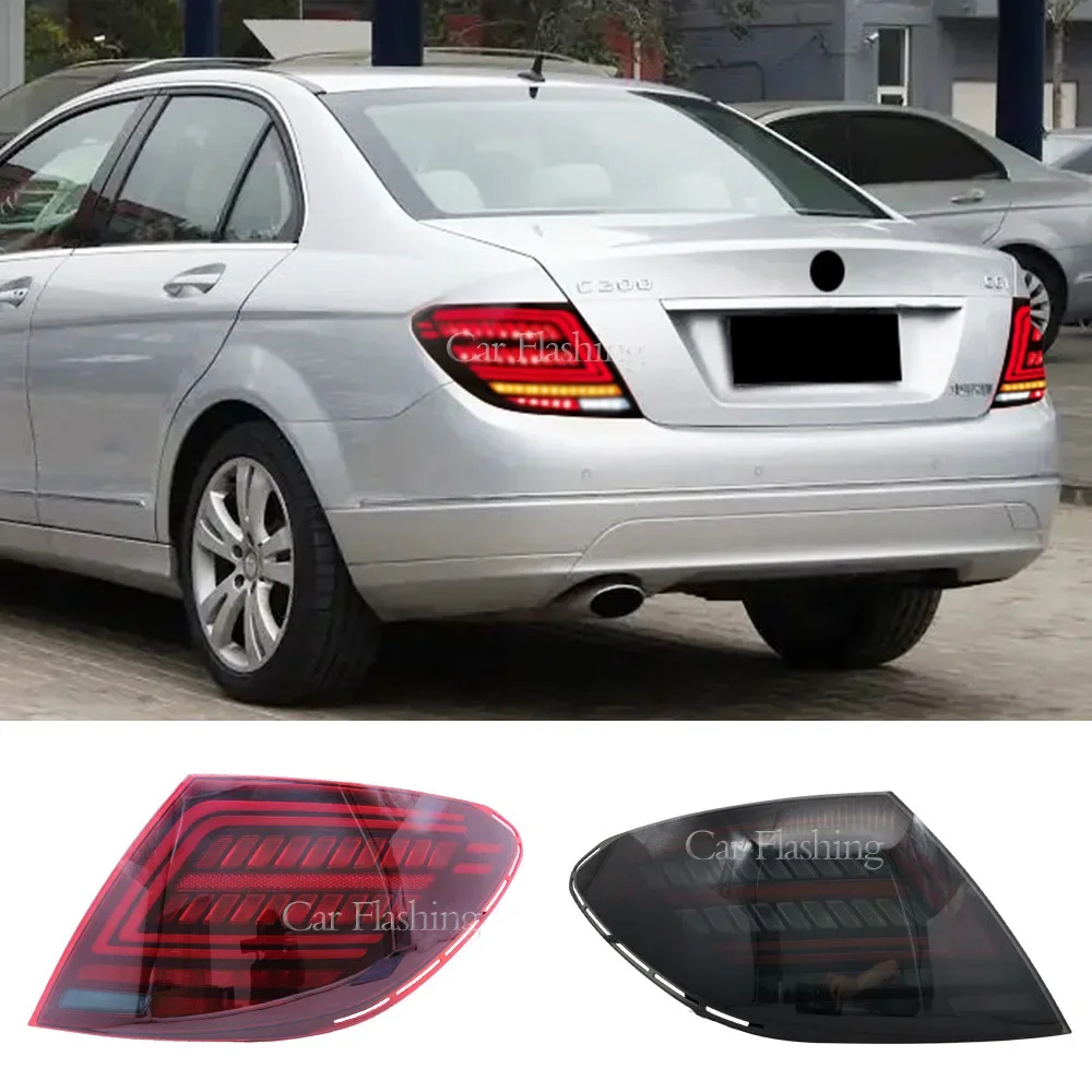 

For Mercedes Benz C-Class 07-14 W204 tail light assembly C180 C63 modified LED running light rear tail light