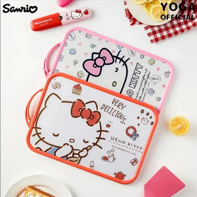 Sanrios Cartoon PP Fruit Cutting Board Anime Kawaii Double sided Usable My Melody Cinnamoroll Kuromi Picnic Outdoor Kitchenware