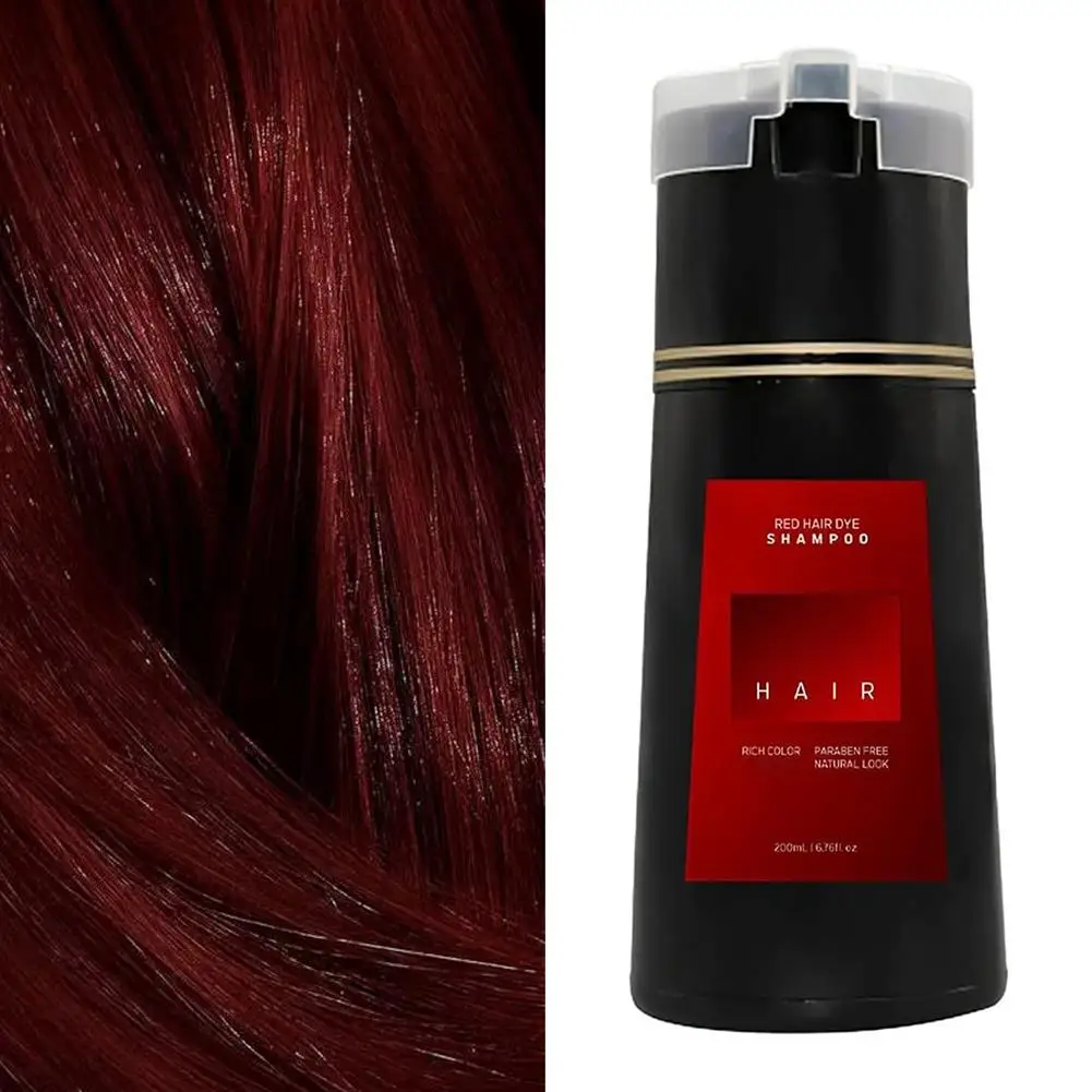 Hair Color Shampoo for Gray Hair 3 in 1 Black Hair Dye Shampoo for Women Men Natural Herbal Safety Nourishing Hair Care Cream