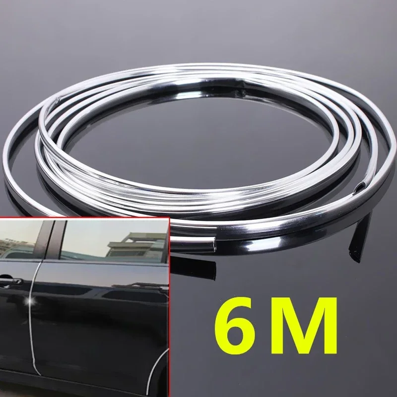 1PC 6M 20FT Car Air Vent Protection Strip Roll  Universal Chroming Trim Strip Roll Car SUV Door Edge Scratch Guard Protect Cover