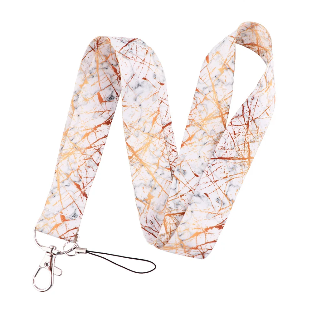 Marbling Cellphone Camera Neck Strap Keys ID Tag USB Disk Work Card Lanyard Neck Straps Badge Holder Lanyard  2.5cm*46cm