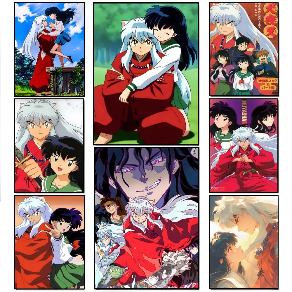 Fashion Casual Fantasy Adventurous I-Inuyasha Poster HD  Waterproof Wall Sticker Bar Living Room Decor Gift