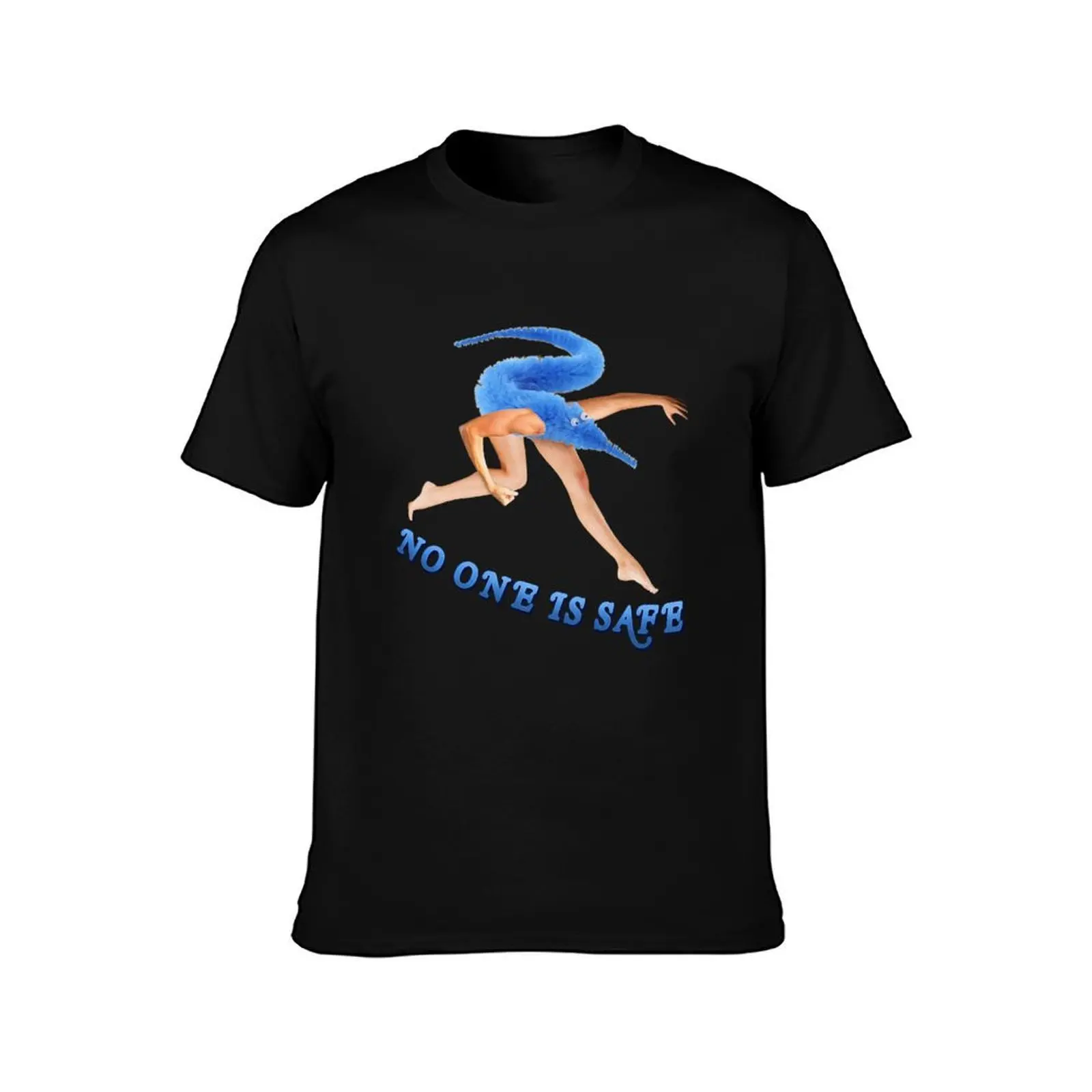 Worm on a String Time ~ Painting Aesthetic Cursed Collection ~ No One is Safe Set ~ Blue T-Shirt, Summer Casual Cotton Tee