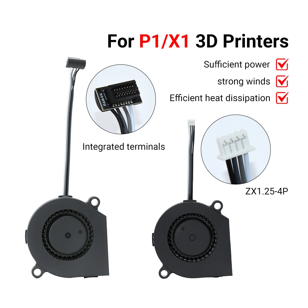 

Вентилятор охлаждения 5015 для Lab X1 X1C P1P P1S, компонент передней панели корпуса, двойной шарикоподшипник, быстрый бесшумный вентилятор-воздуходувка