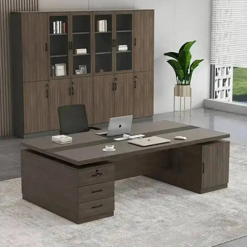 Aesthetic Nordic Office Desk European Large Standing Modern Office Desk Cheap Portable Lshaped Escritorio Oficina Home Furniture
