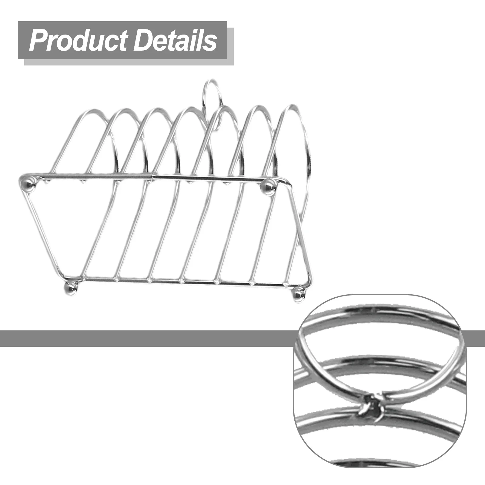 Bread Holder Bread Rack 1 Pc 14.5*8*7.8cm Erving Dining Stand For Home/restaurant Sliver Stainless Steel Brand New