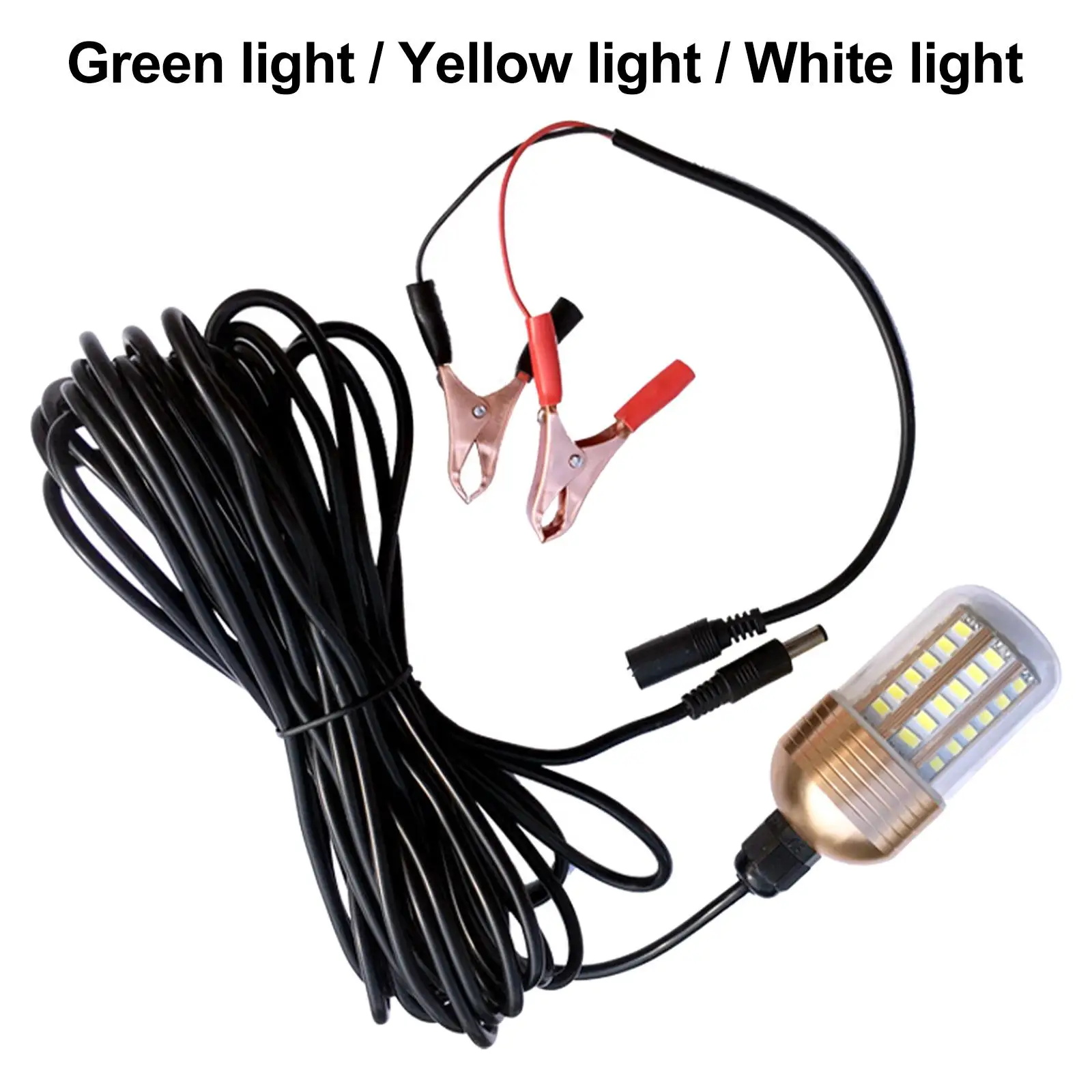 12V 30W 60 LEDs Submersible Fishing Light Lure Lamp Underwater Fishing Light Attract Fishes