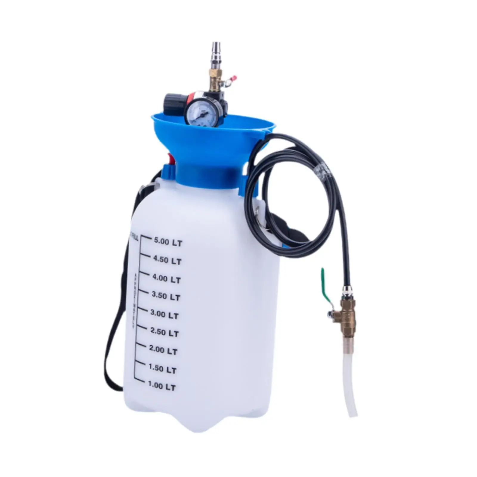 Automatic Fluid Transfer Pump Kit 5L Adjustable Pressure Oil Filler and Evacuator for Automotive Service Garage