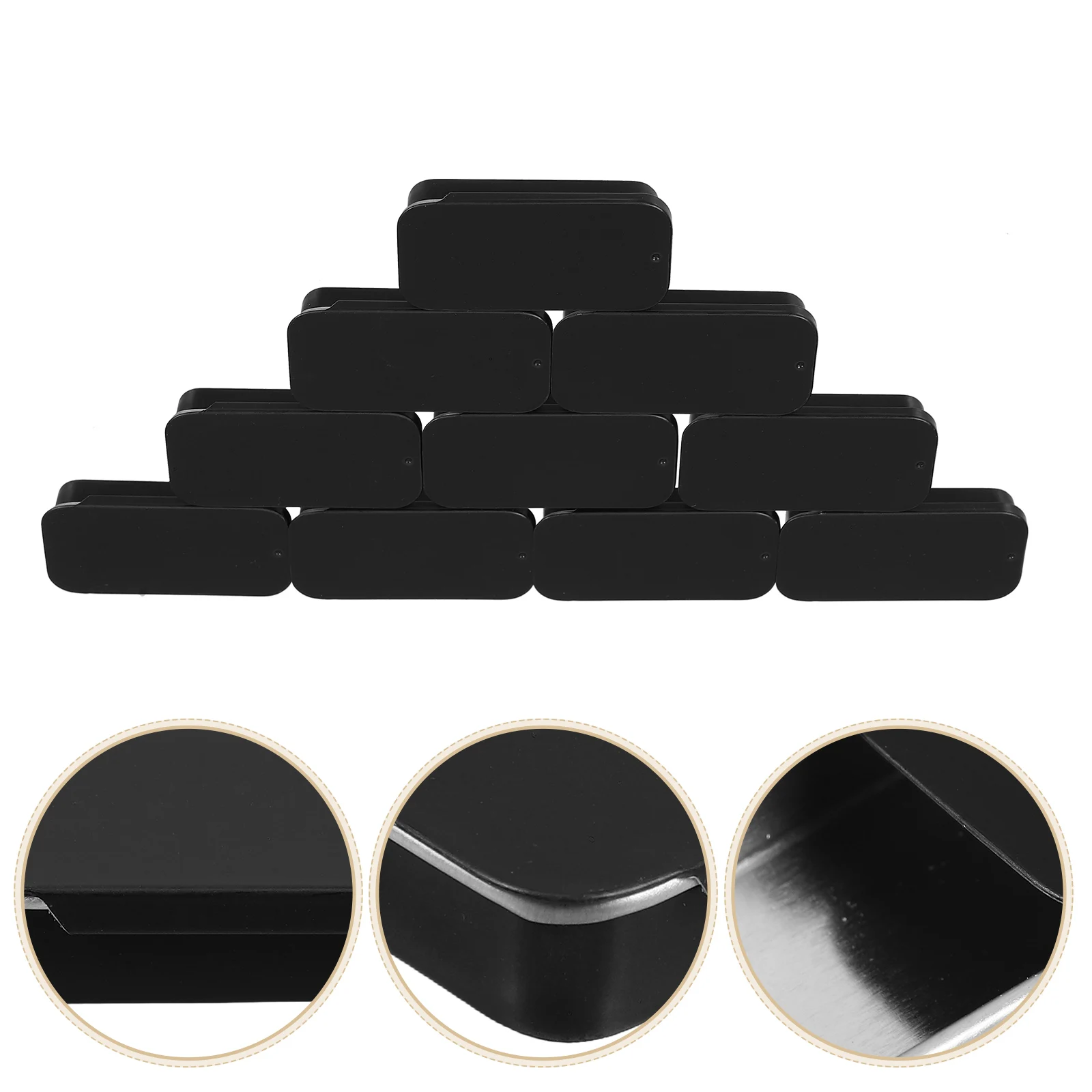 

10pcs Chewing Gum Iron Box Mini Storage Containers Small Pocket Container Rectangular Empty Tin Portable Candy Holder