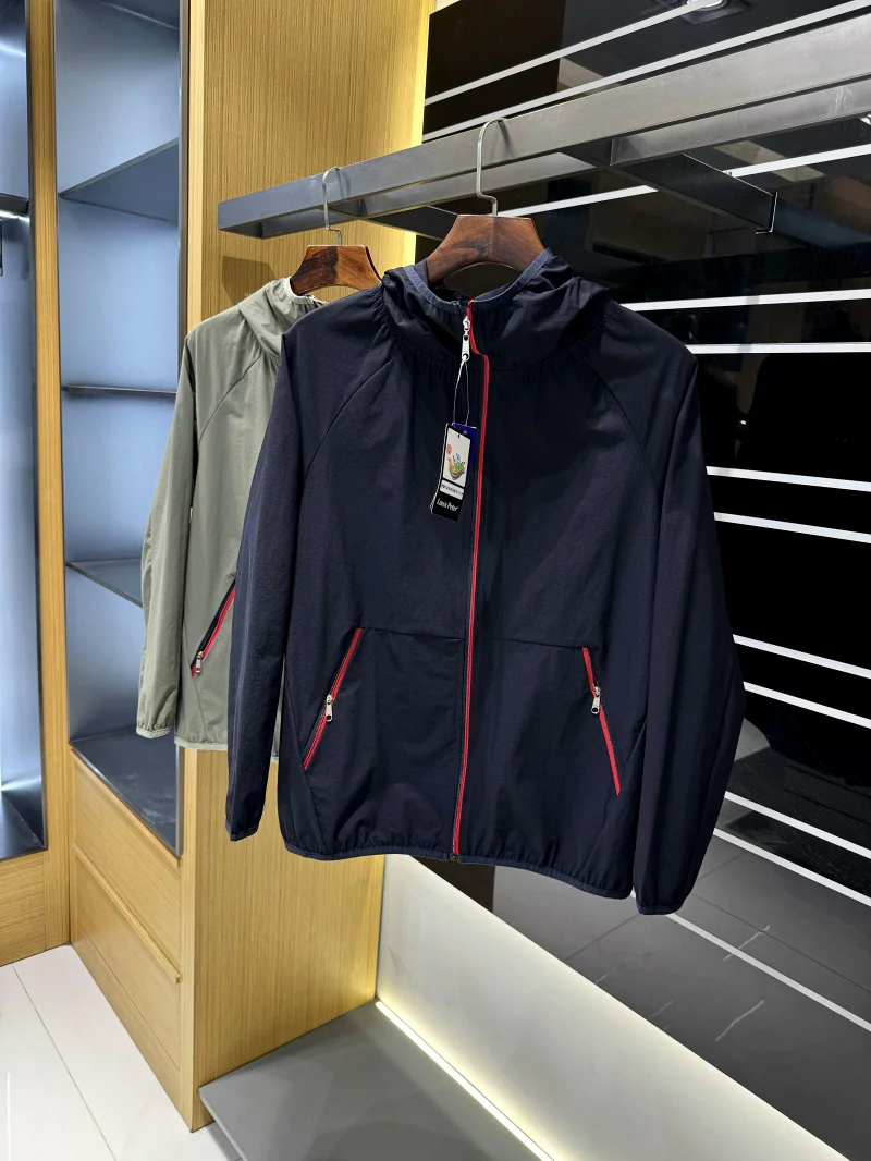 

Легкая дышащая летняя мужская солнцезащитная одежда с капюшоном Jaet на молнии, повседневная верхняя одежда свободного покроя Long Sve Youth F...