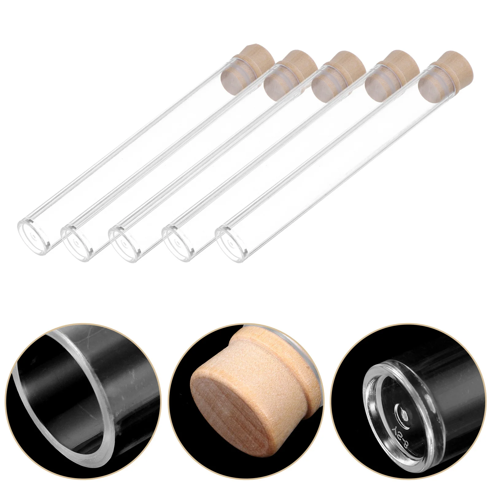 

10 Pcs Acrylic Sample Tube Clear Scented Stick Holder Tubes with Caps Incense Sticks
