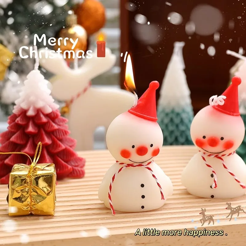 Christmas aromatherapy candles, Halloween gift set, wedding souvenirs: Christmas tree, reindeer, snowman, Christmas Eve, apples - Image 5