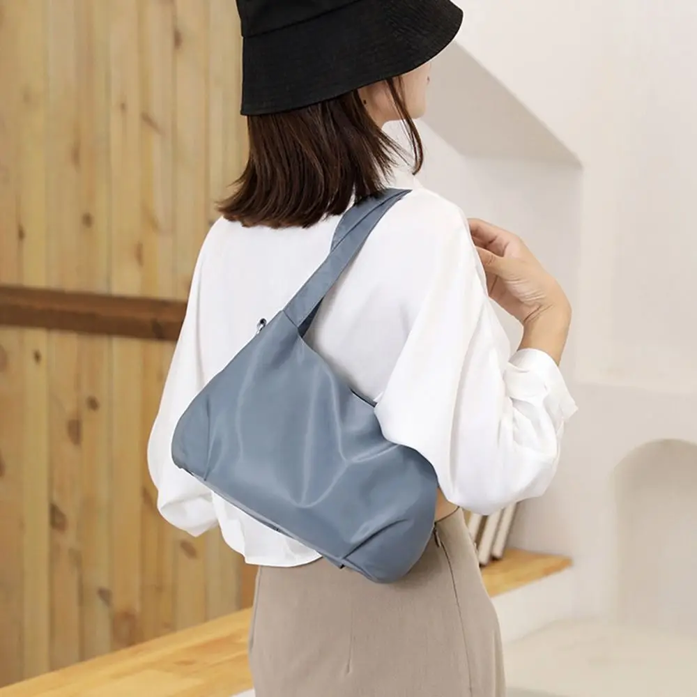 Solid Color Nylon Crossbody Bags for Women Casual Top Handle Handbags Waterproof Lightweight Shoulder Bag