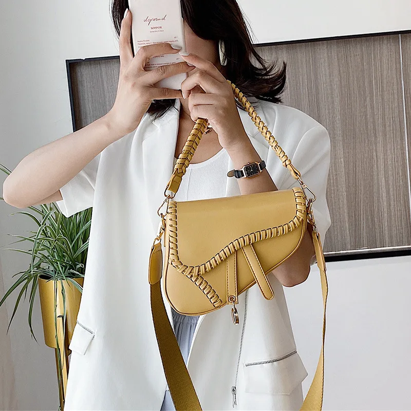 Designer Brand сумка женская New Fashion Shoulder Crossbody Solid Color Saddle Bags for Women Hot Selling Free Shipping