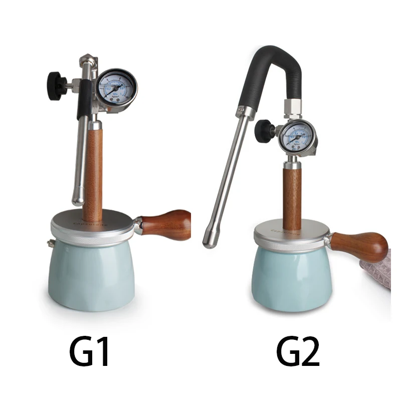 Big Pot 450ml Pneumatic 4bar Milk Frother Pneumatic Coffee Machine Steam Milk Frother Camping Flower Pulling Artifact