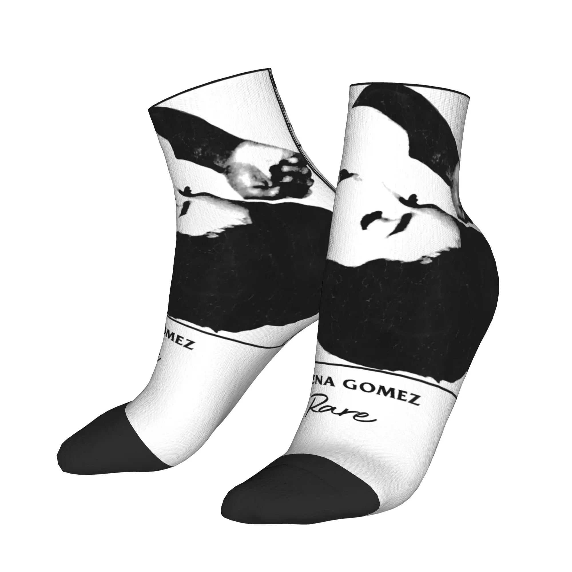 

Women Men Casual Socks Selena Gomez Black & White Album Art Anti Skid High Quality Sock Spring Kawaii Pattern Outdoor Socks