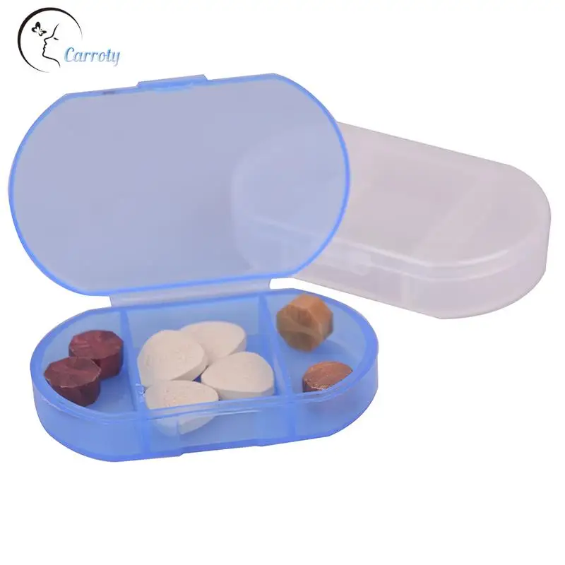 Holder Splitter Case Storage Organizer Container Case 1Pc Portable 2/3 Grids Pill Box Drug Tablet Medicine Storage