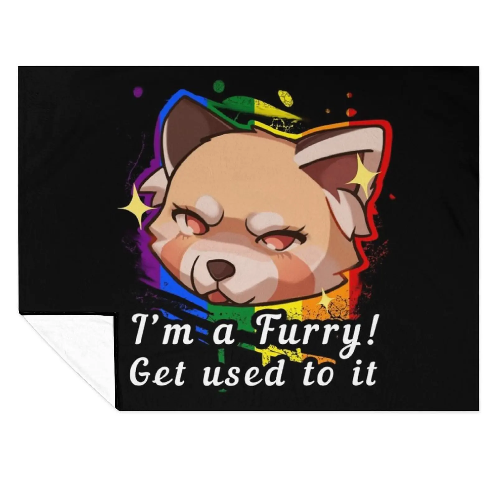 

I'm A Furry Get Used To It Throw Blanket Decorative Throw warm winter Plaid Custom Blankets