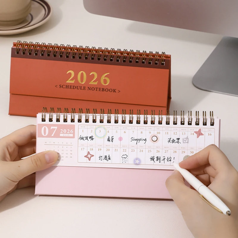 

2026 Desk Calendar Vintage Calendar With Notes Monthly Calendar For Home Office School Planning Organizing