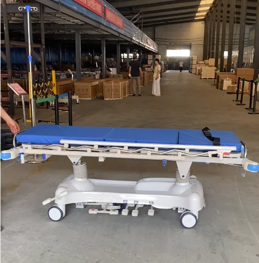 ABS Multifunctional Lifting Transfer Trolley, Hospital Patient Transfer Stretcher Bed, Operating Room Connecting Transport Cart