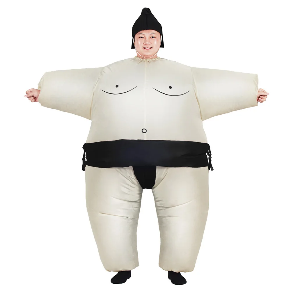 JYZCOS Adults Inflatable Sumo Suit Wrestler Costume Outfits Fat Man Airblown Sumo Run Color Run Marathon Cosplay Purim Halloween