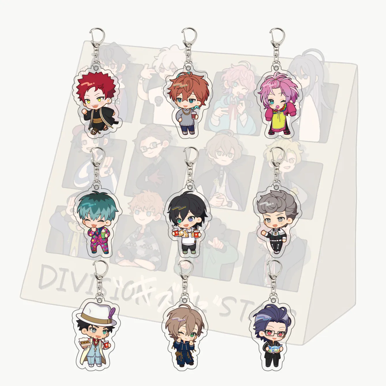 Anime Hypnosis Mic Division Rap Battle Acrylic Keychain 6CM Chibi Ramuda Amemura Samatoki Aohitsugi Backpack Pendant Birthday