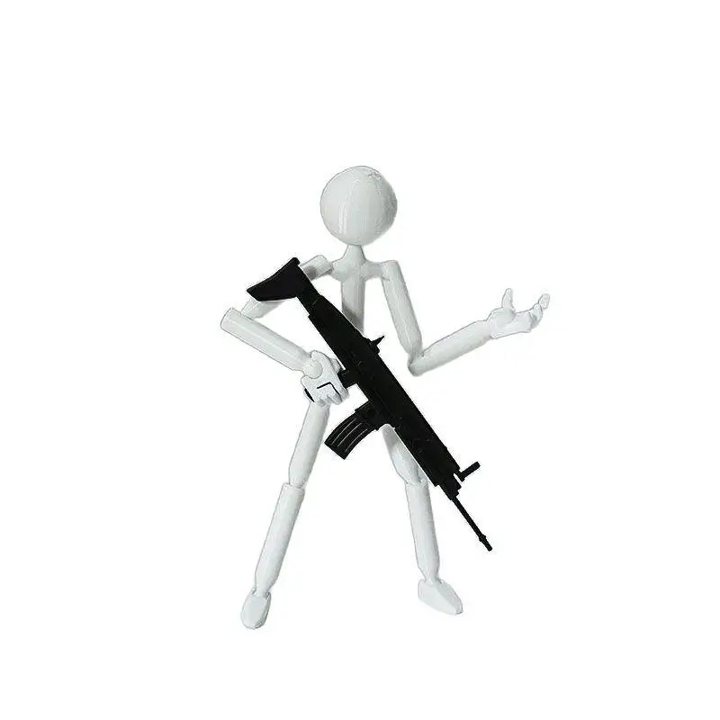 3D Printed Stickman Action Figure - Movable Jointed Robot Mannequin Toy for Collectors Novelty Multi-Jointed Novelty