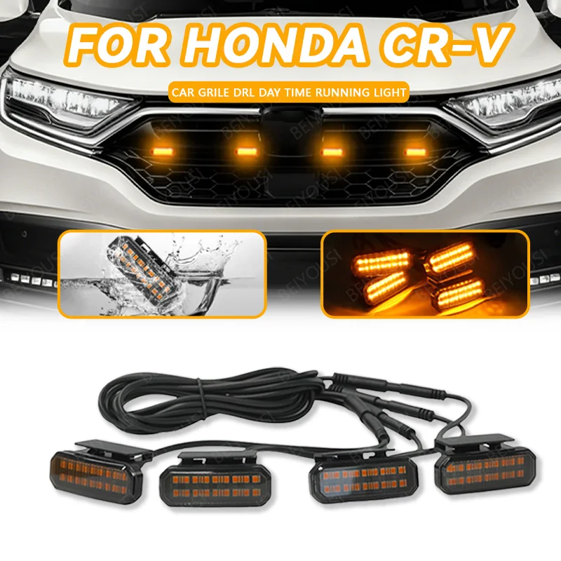 

18LED Front Grille Light FOR HONDA CR-V Car Daytime Running Light Wheel Eyebrow Lamp For Pickup Offroad 12V