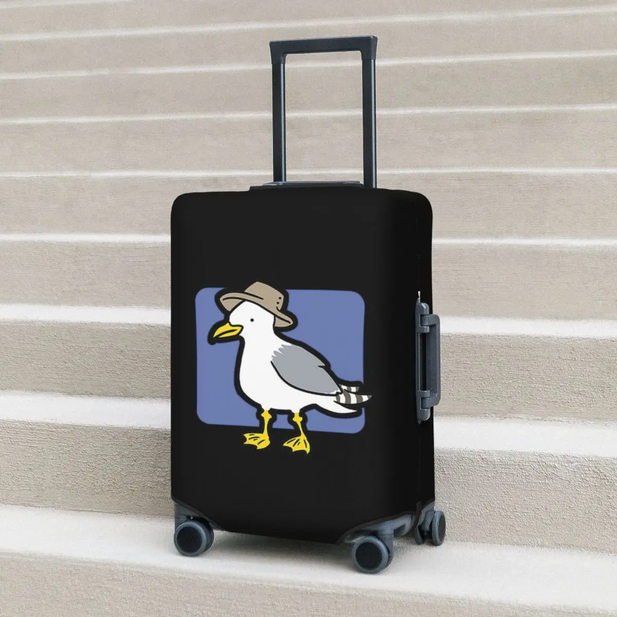 

Seagull With Suitcase Cover Protection Elastic Trip Luggage Protector Covers for 18-32 Inch