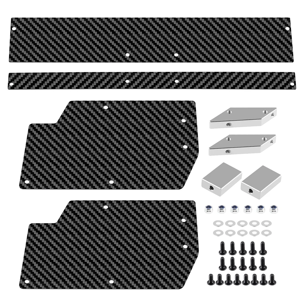 AXSPEED Carbon Fiber +Alu Alloy Side Spoiler Rear Wing Plate Bracket for ARRMA VENDETTA 3S 1/8 RC Car Upgrade Parts Accessories